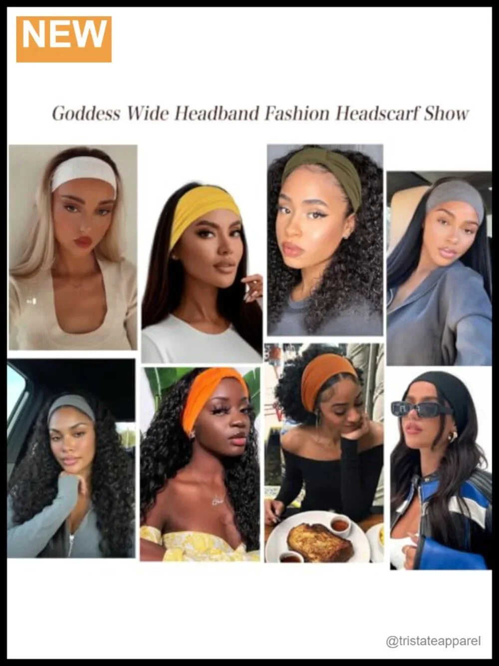 4 Pack Wide Headband Fashion Headscarf Bohemian Elastic Knotted Non-slip for